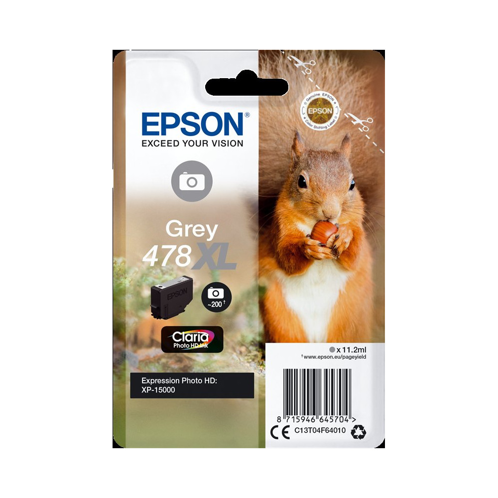 Epson 478XL Grigio Cartuccia d'inchiostro (C13T04F64010)