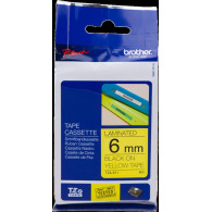 Brother TZe-611 Nastro Nero su giallo