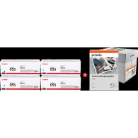 Canon 055 MCVP nero / ciano / magenta / giallo Value Pack (+ Prindo Universal Papier 2500 Blatt)