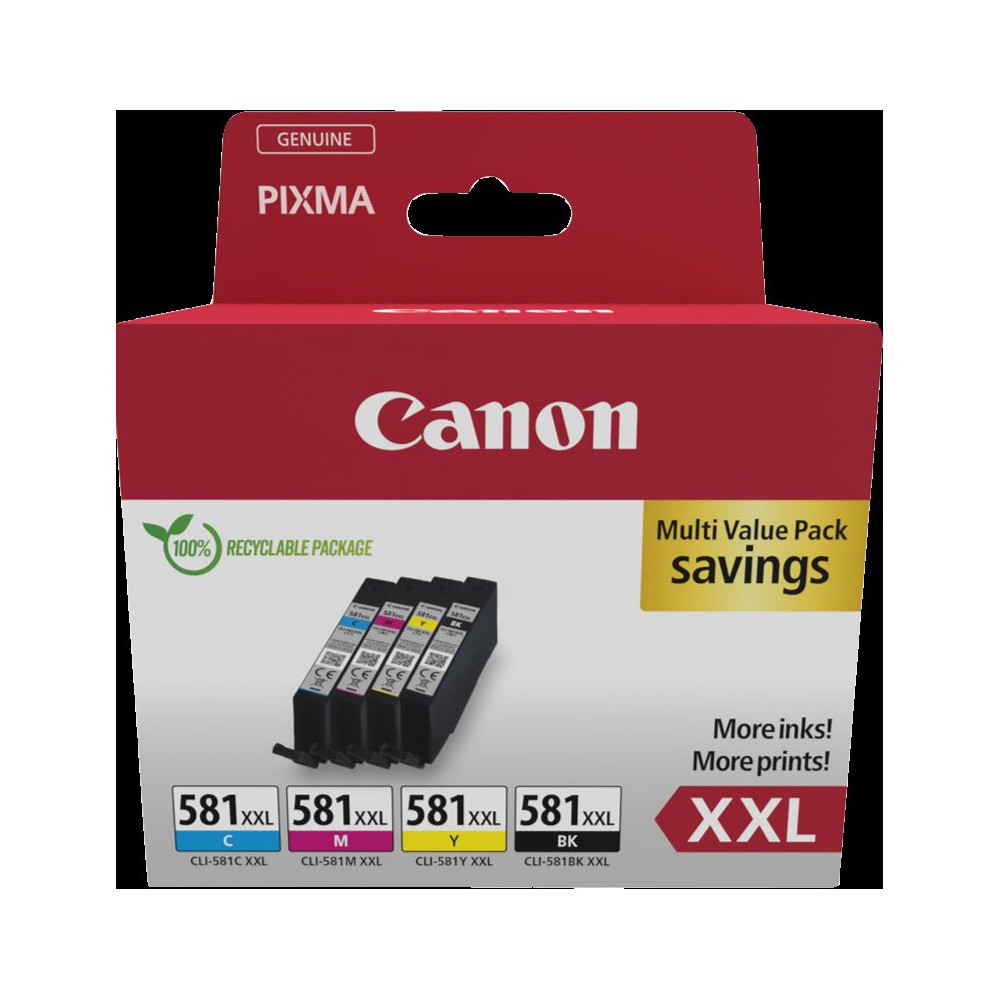 Canon CLI-581 XXL Multipack nero / ciano / magenta / giallo (1998C007)