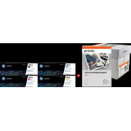 HP + Prindo Universal Papier 2500 Blatt nero / ciano / magenta / giallo / Bianco Value Pack (207A MCVP 01)