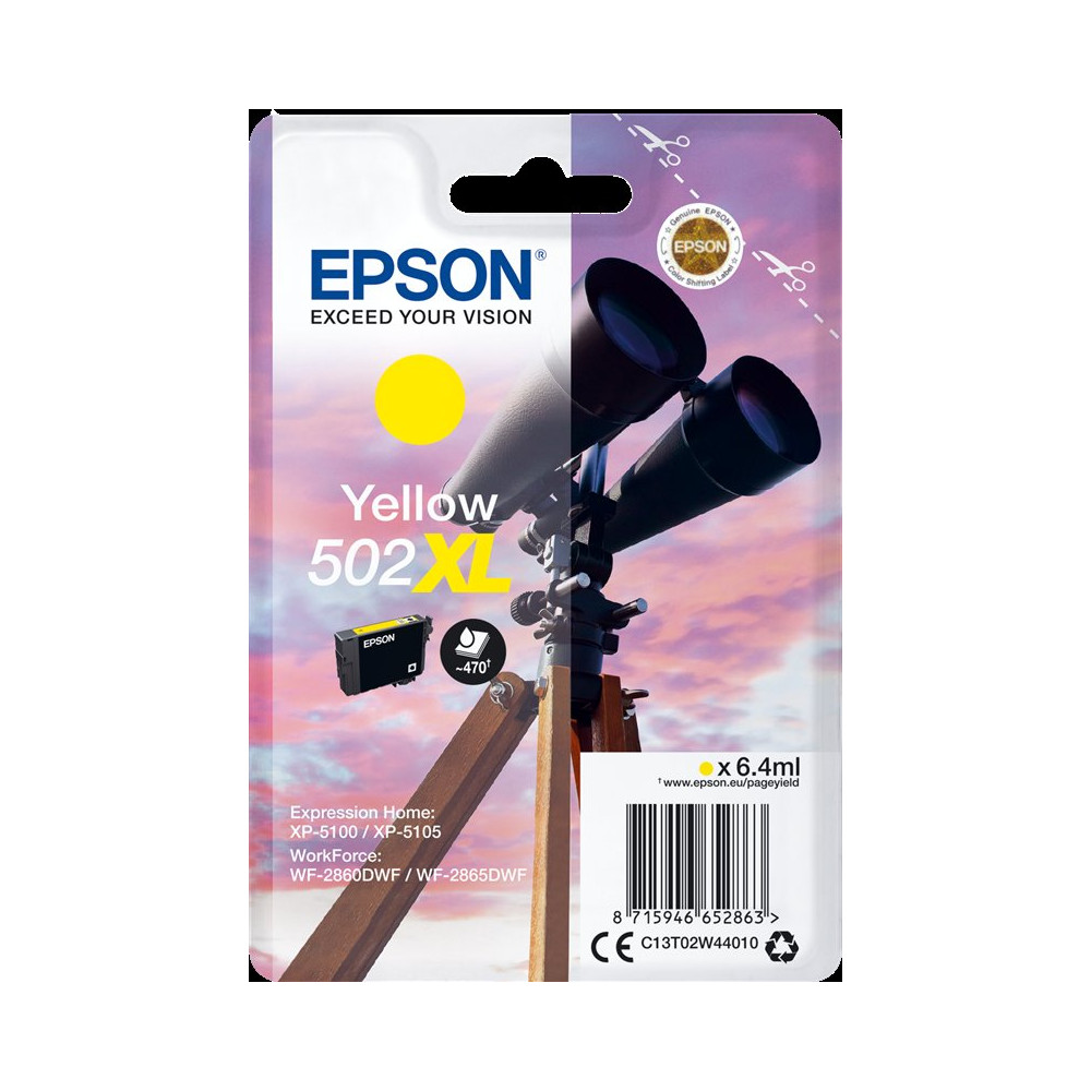 Epson 502XL giallo Cartuccia d'inchiostro (C13T02W44010)
