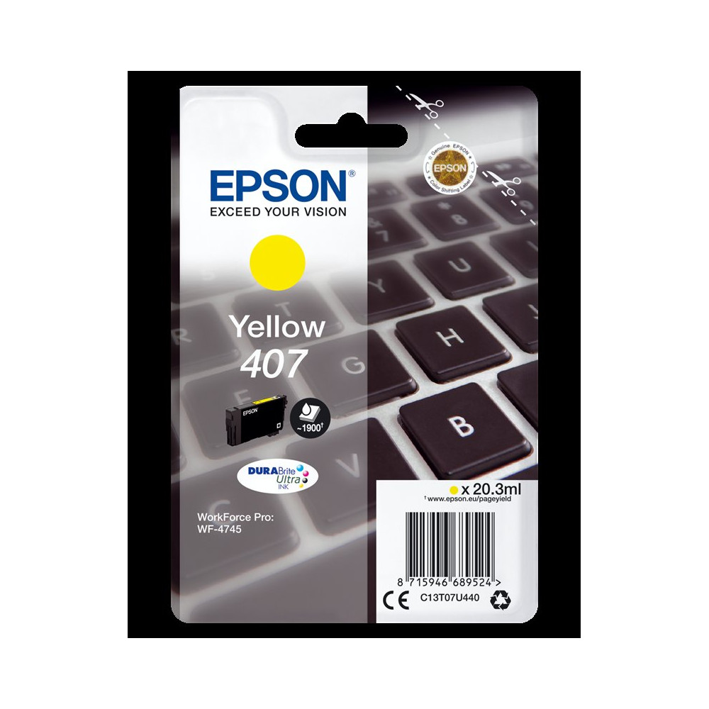 Epson 407 giallo Cartuccia d'inchiostro (C13T07U440)