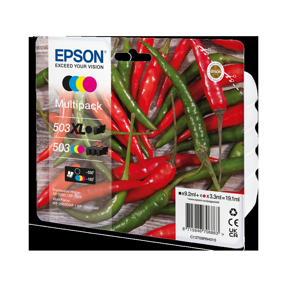 Epson 503XL+503 Multipack nero / ciano / magenta / giallo (C13T09R94010)