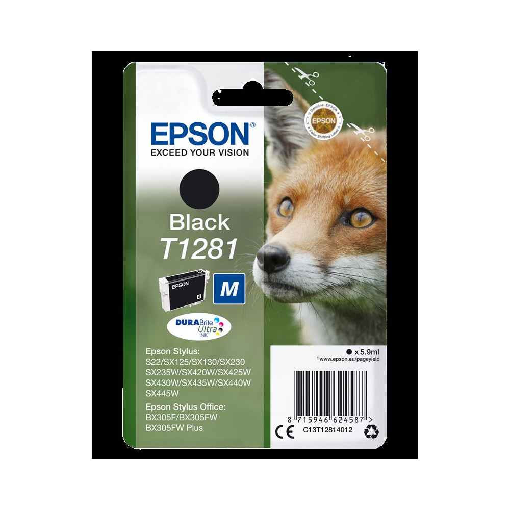 Epson T1281 nero Cartuccia d'inchiostro (C13T12814012)