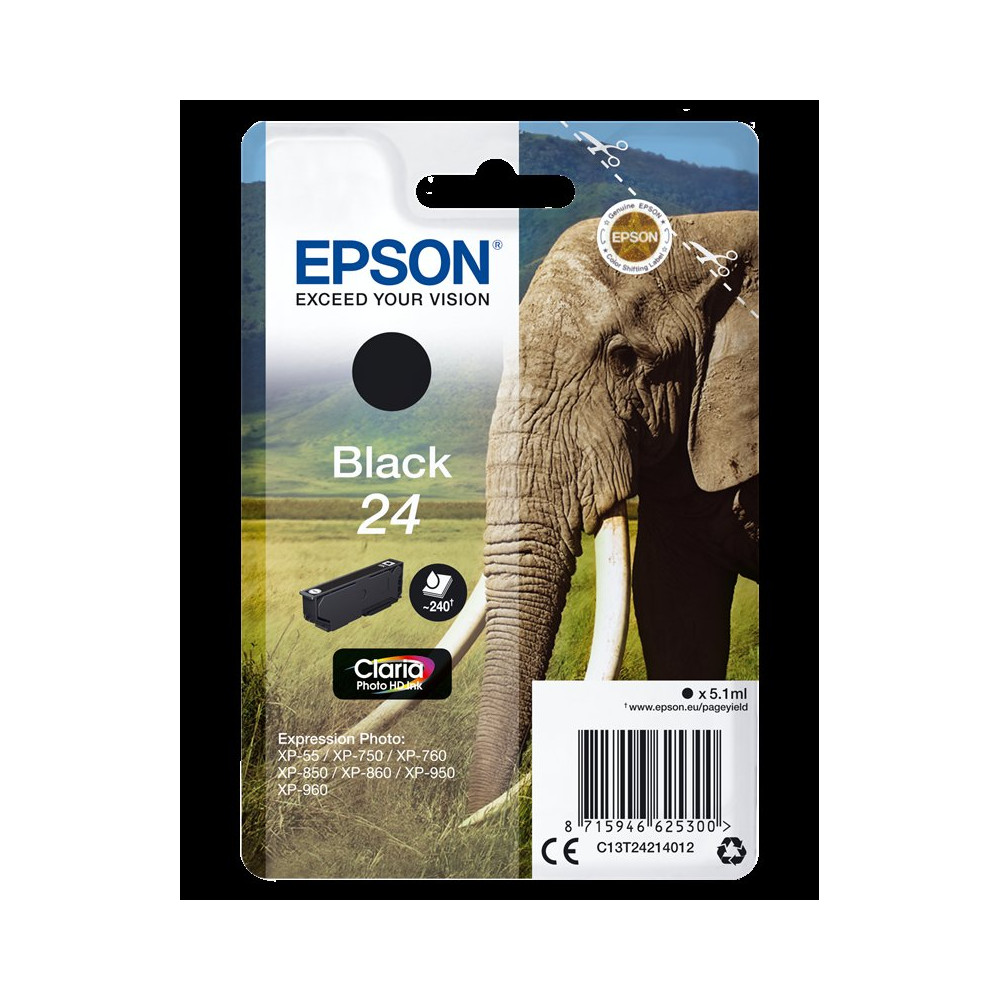 Epson 24 nero Cartuccia d'inchiostro (C13T24214012)