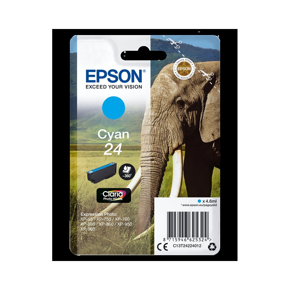 Epson 24 ciano Cartuccia d'inchiostro (C13T24224012)