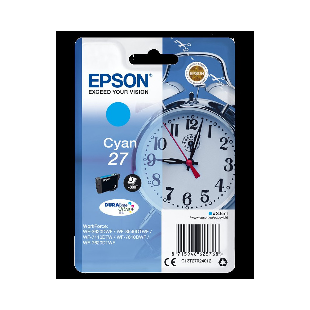 Epson 27 ciano Cartuccia d'inchiostro (C13T27024012)