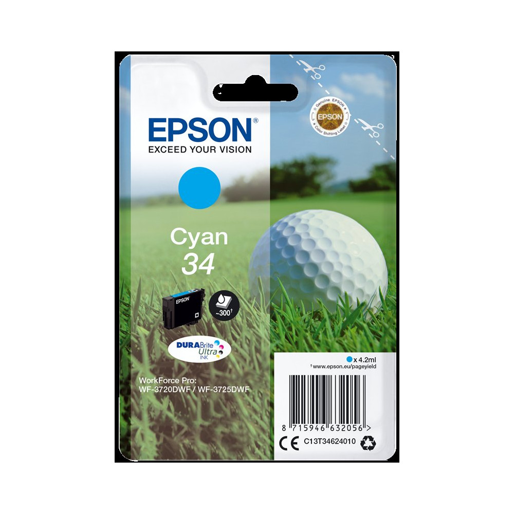 Epson 34 ciano Cartuccia d'inchiostro (C13T34624010)