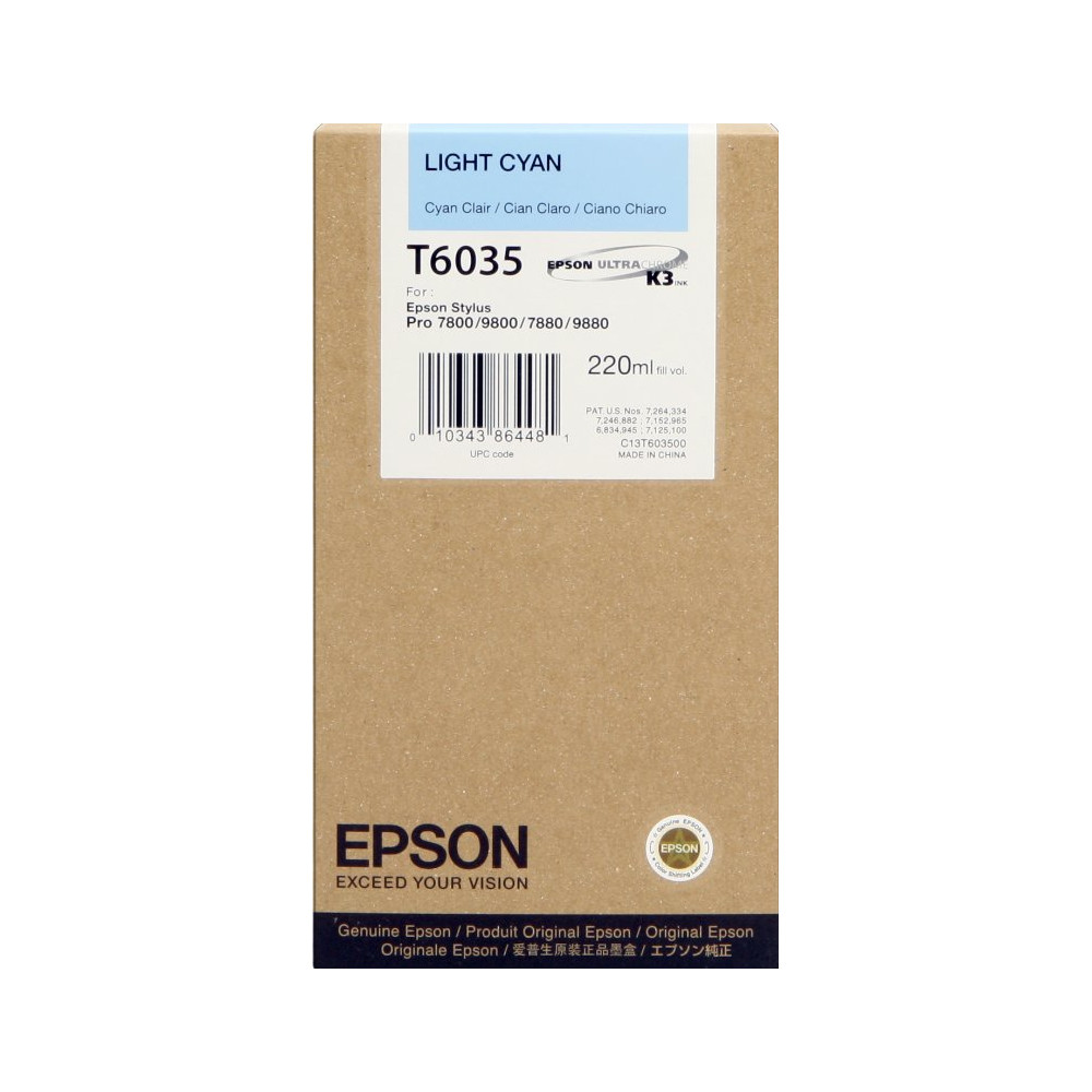 Epson T6035 ciano (chiaro) Cartuccia d'inchiostro (C13T603500)