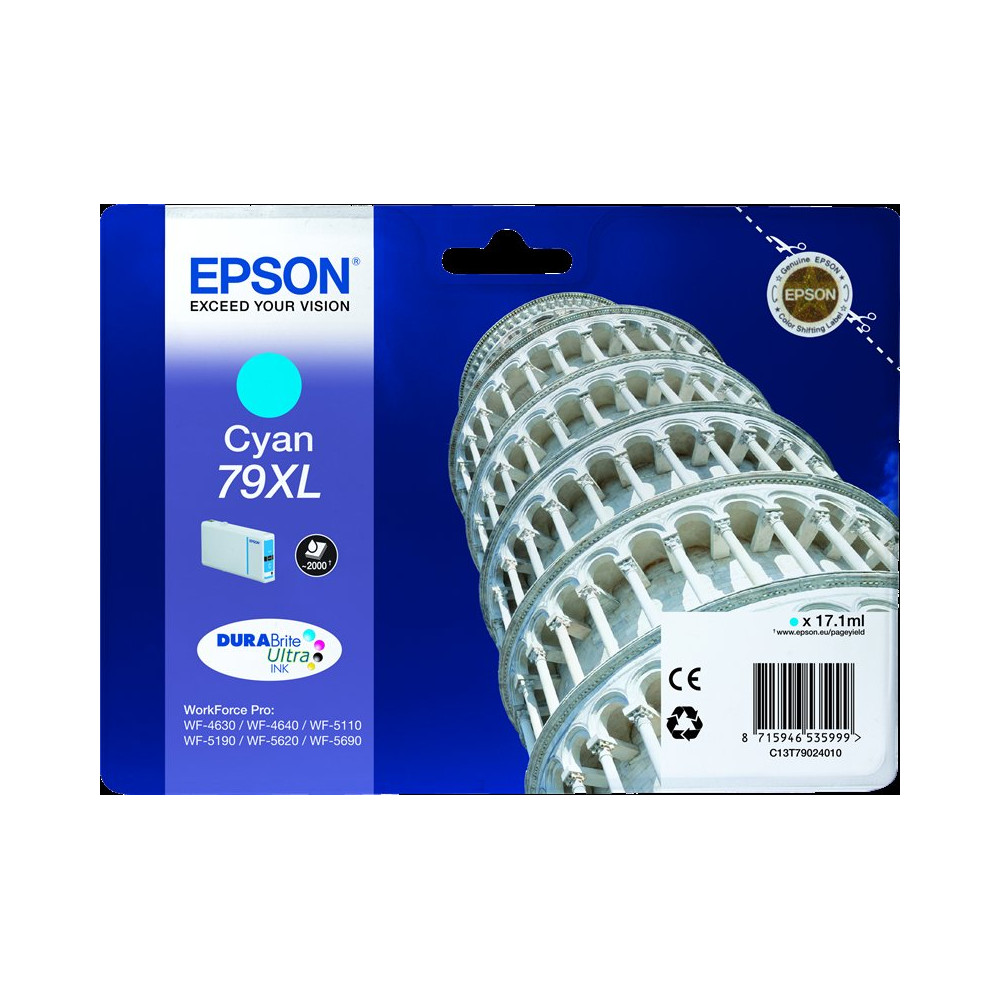 Epson 79 XL ciano Cartuccia d'inchiostro (C13T79024010)