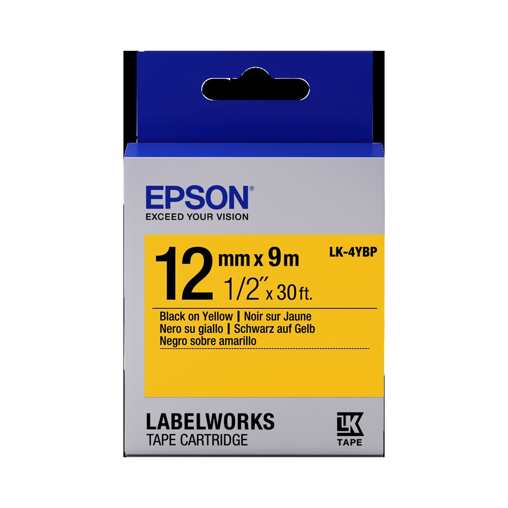 Epson LK-4YBP Nastro Nero su giallo