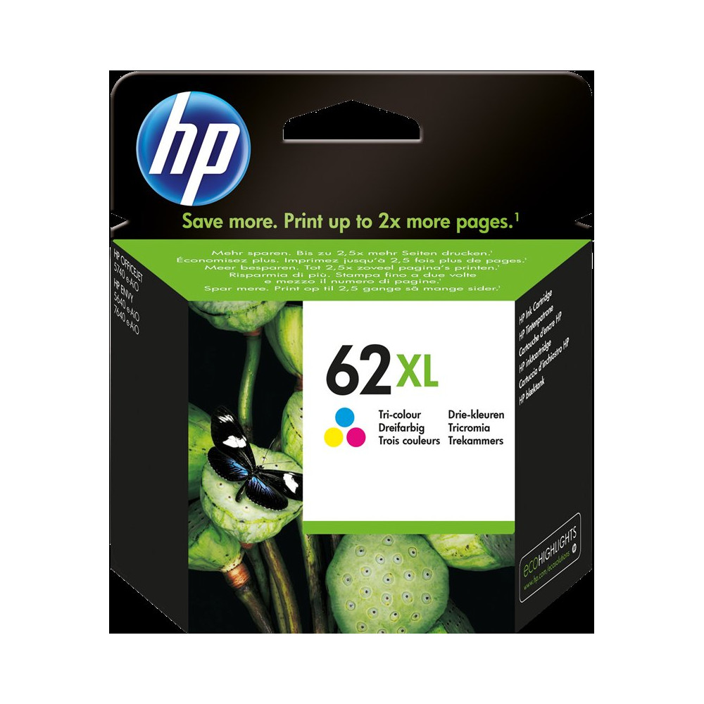 HP 62 XL differenti colori Cartuccia d'inchiostro (C2P07AE)