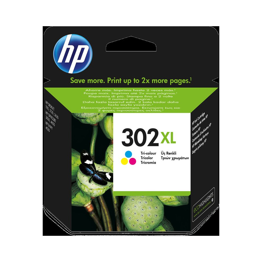 HP 302 XL differenti colori Cartuccia d'inchiostro (F6U67AE)