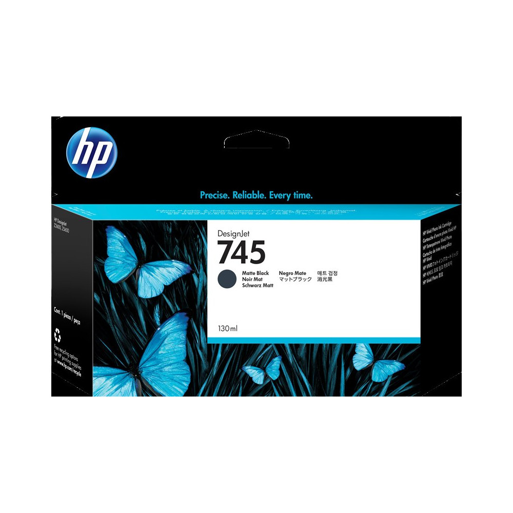HP 745 Nero (opaco) Cartuccia d'inchiostro (F9J99A)