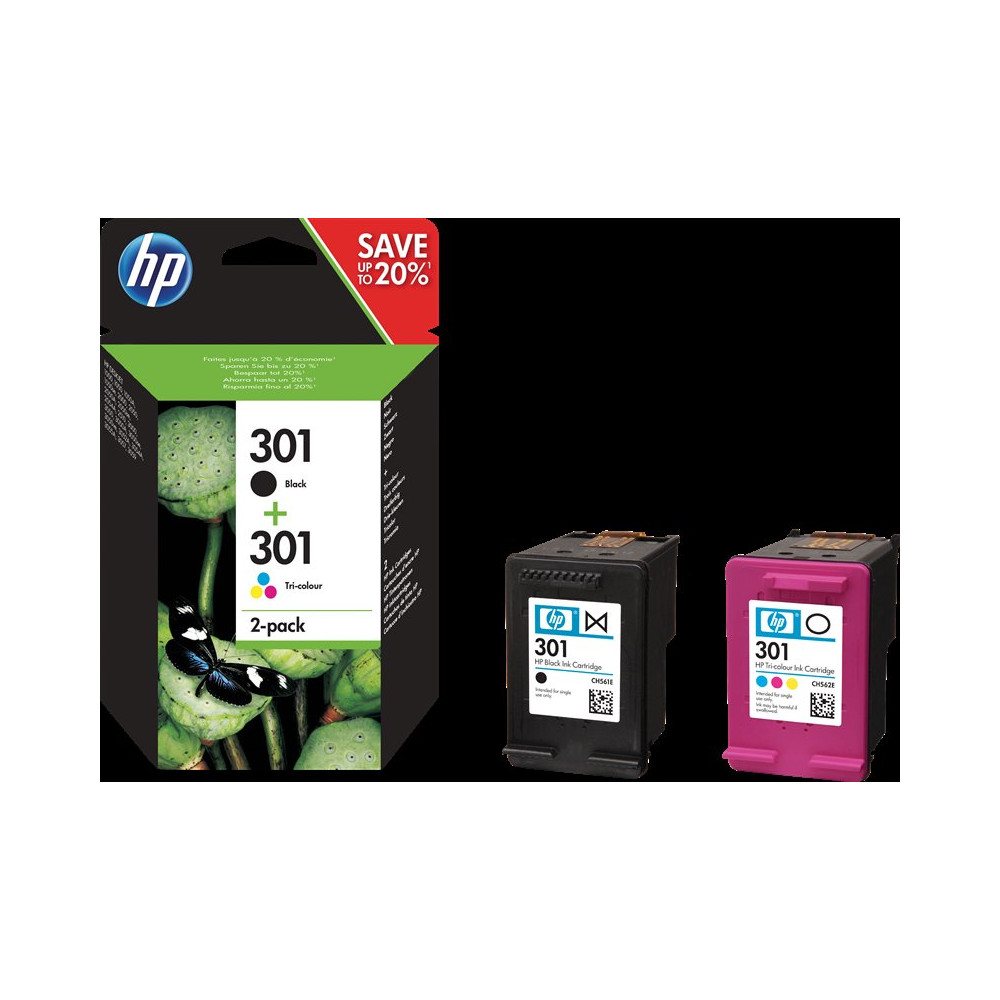 HP 301 Multipack nero / differenti colori (N9J72AE)