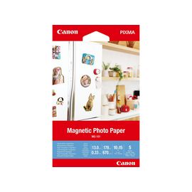 ORIGINAL Canon Carta Bianco 3634C002 MG-101 A6 Carta fotografica magnetica, 10 x 15 cm, 5 fogli, 670 g/m². - 3634C002